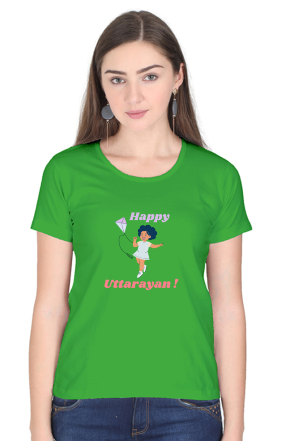 Happy Uttarayan Women T-shirt - Image 3