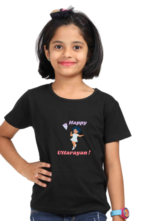 Happy Uttarayan Girls T-shirt - Image 2