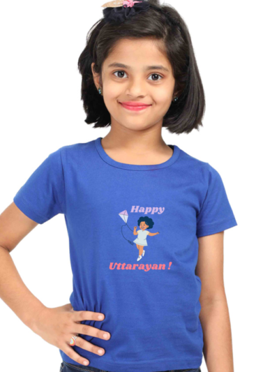 Happy Uttarayan Girls T-shirt