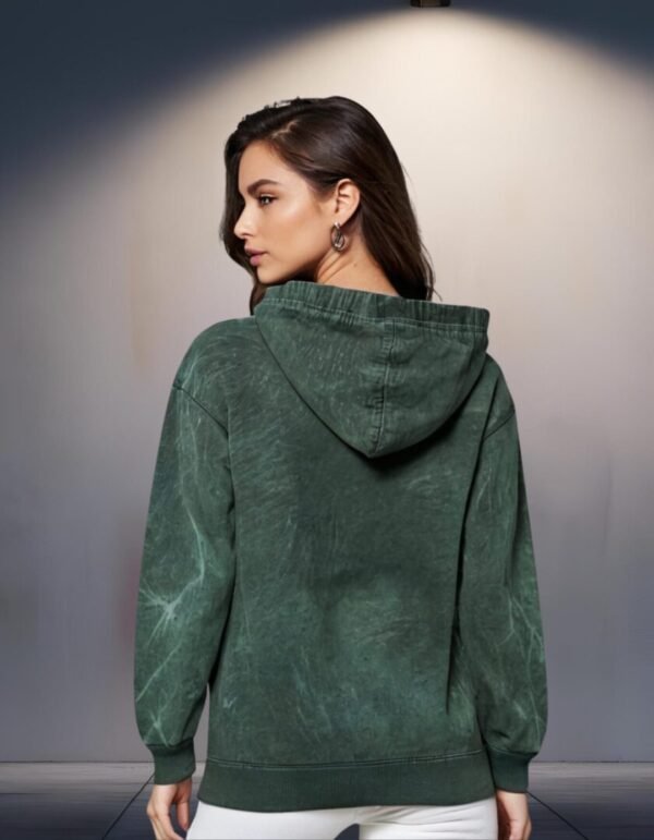 Acid Wash Hoodies_Bottle Green