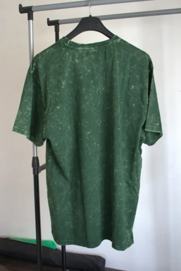 Plain_Acid Wash_Oversize Tshirt_Backside_Bottle Green