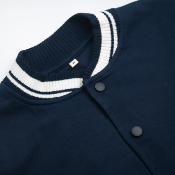 Unisex Varsity Plain Jacket - Image 5