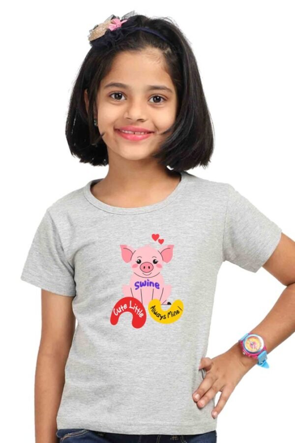 Cute Pig Girls T-shirt - Image 3