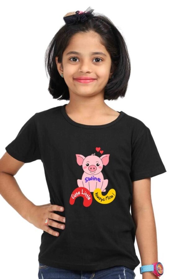 Cute Pig Girls T-shirt - Image 5