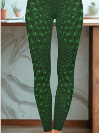 croc skin green