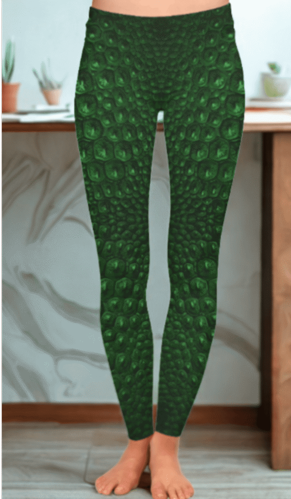 croc skin green