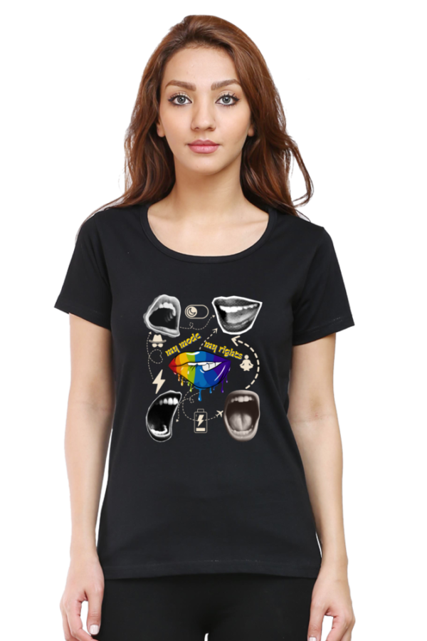 My Mode My Rights Women Half Sleeve T-shirt - Image 11