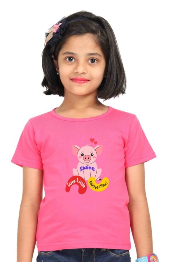 Cute Pig Girls T-shirt - Image 7