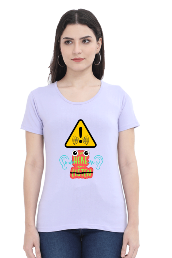 Here to Listen Women Half Sleeve T-shirt - Image 11