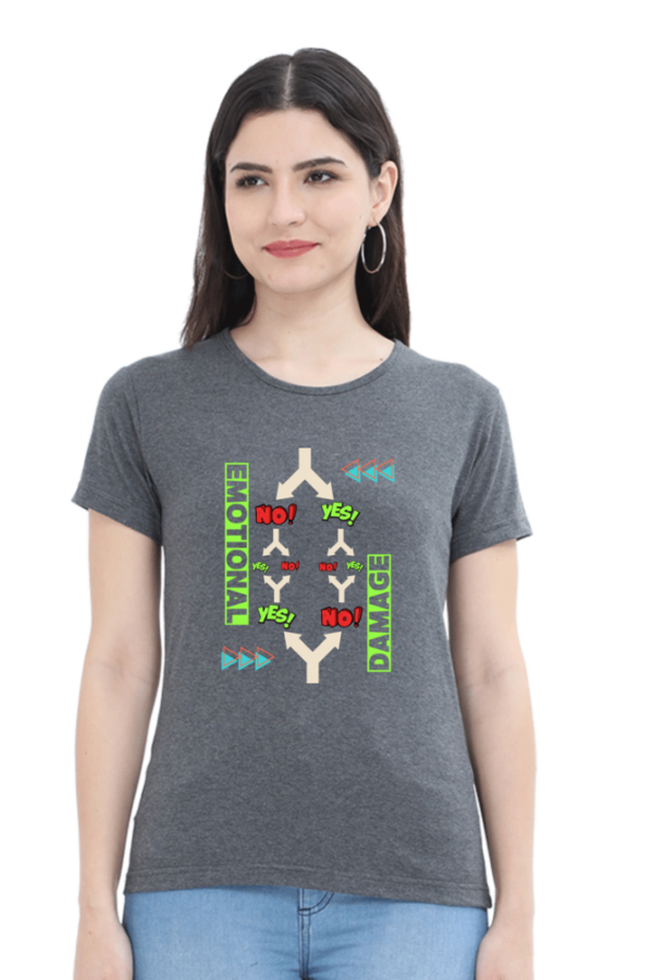Confused Woman Half Sleeve T-shirt - Image 9