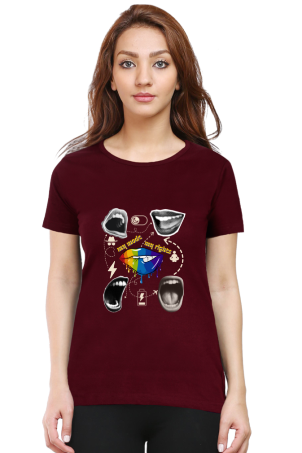 My Mode My Rights Women Half Sleeve T-shirt - Image 7