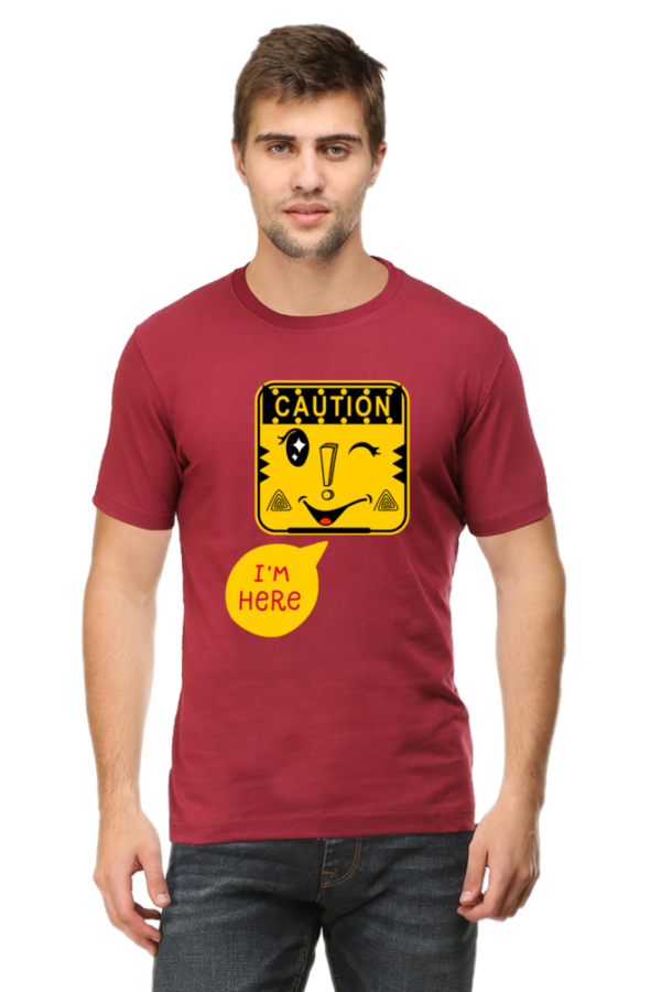 Caution I am Here Men Half Sleeve T-shirt - Image 6