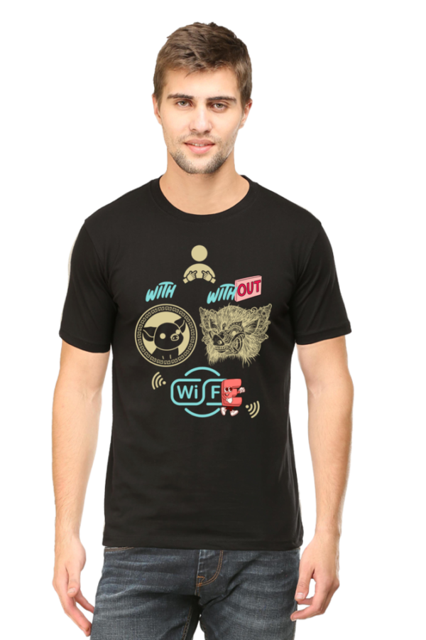 Without Wife Men Halfsleeve T-shirt - Image 11