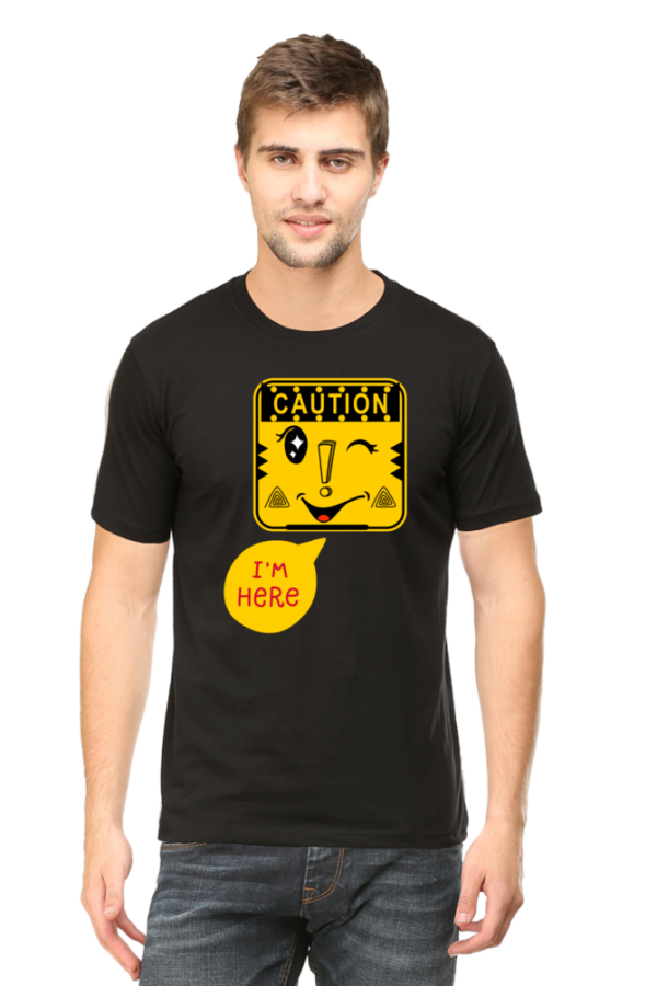 Caution I am Here Men Half Sleeve T-shirt - Image 10