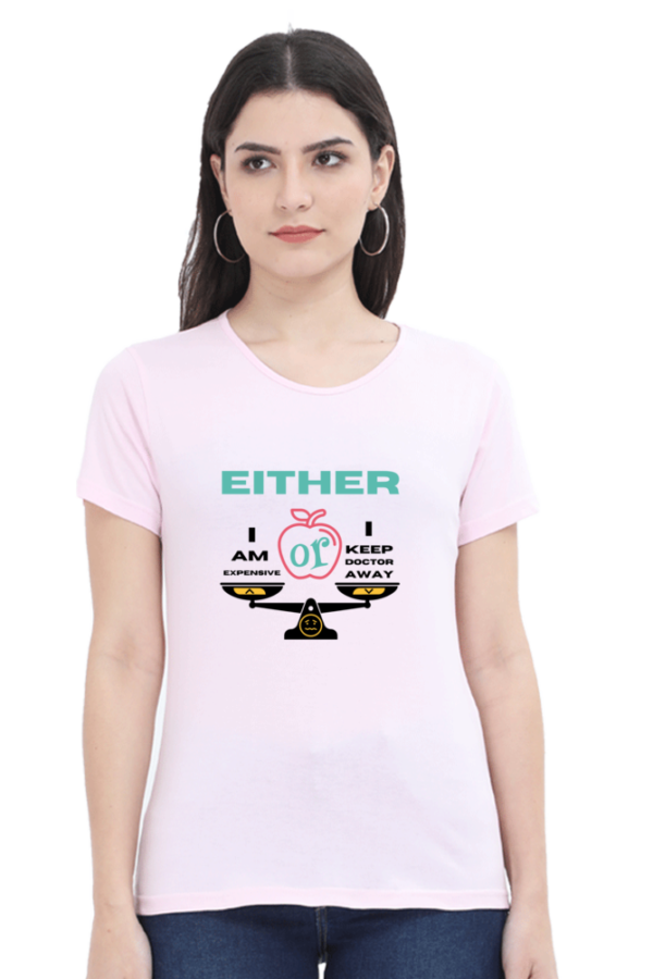 Apple or Doctor Women Half Sleeve T-shirt - Image 5