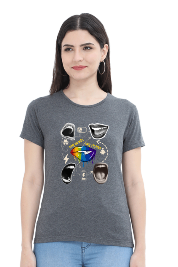 My Mode My Rights Women Half Sleeve T-shirt - Image 9