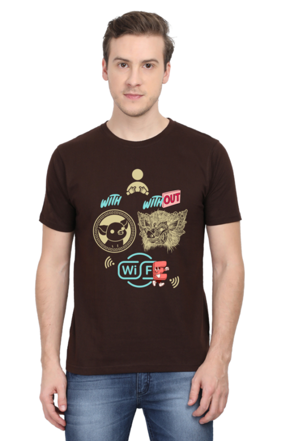 Without Wife Men Halfsleeve T-shirt - Image 6