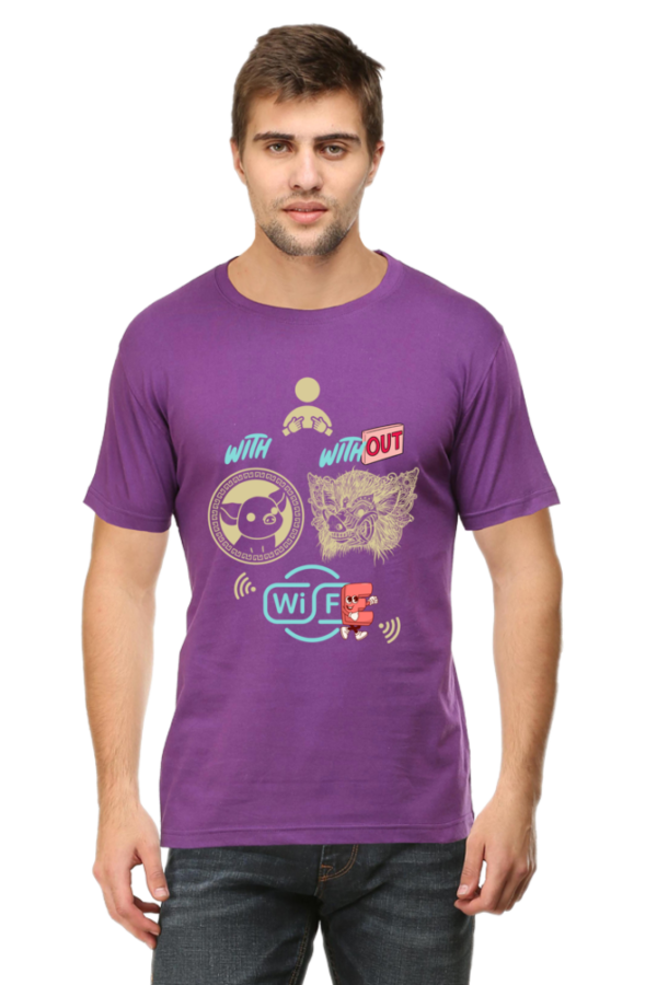 Without Wife Men Halfsleeve T-shirt - Image 7