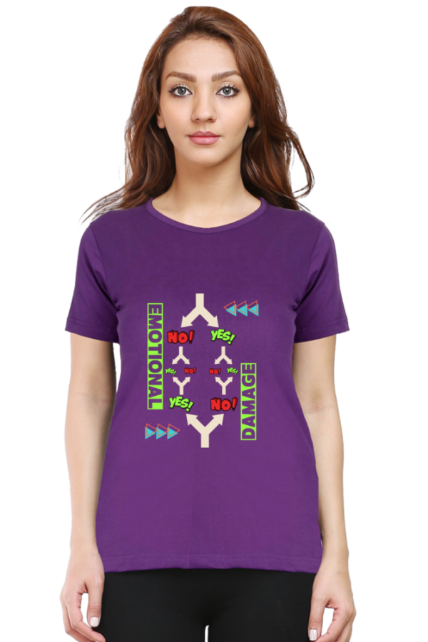 Confused Woman Half Sleeve T-shirt - Image 5