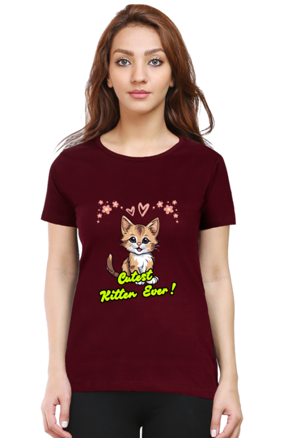 Cutest Cat Woman Half Sleeve T-shirt - Image 6