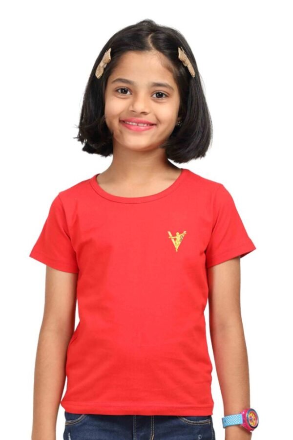 Plain Valiant V Girls T-shirt - Image 3