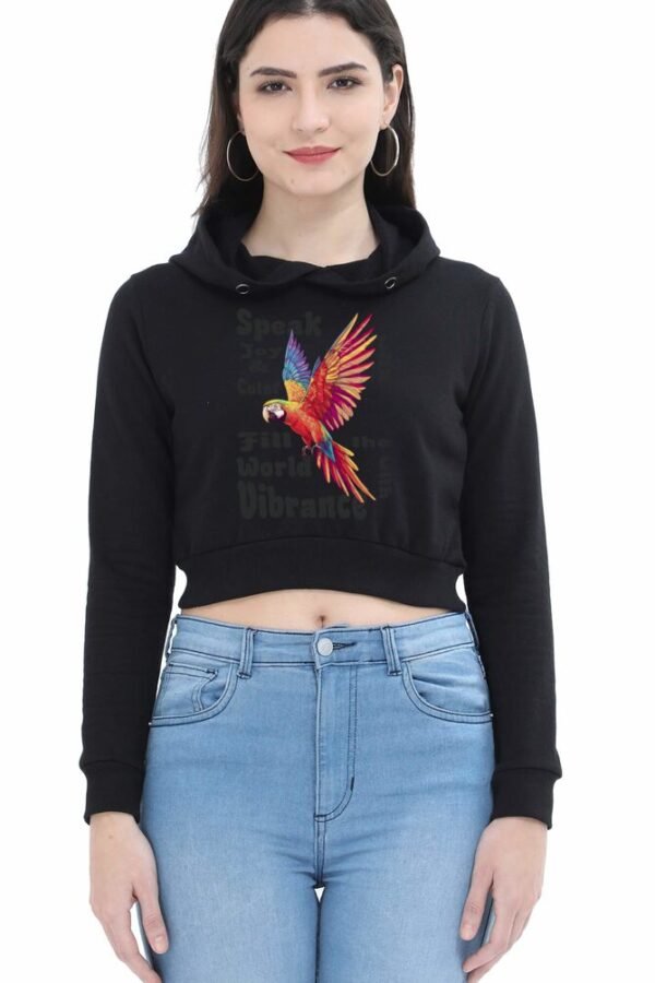Parrot Vibrance Women Cropped Hoody - Image 5