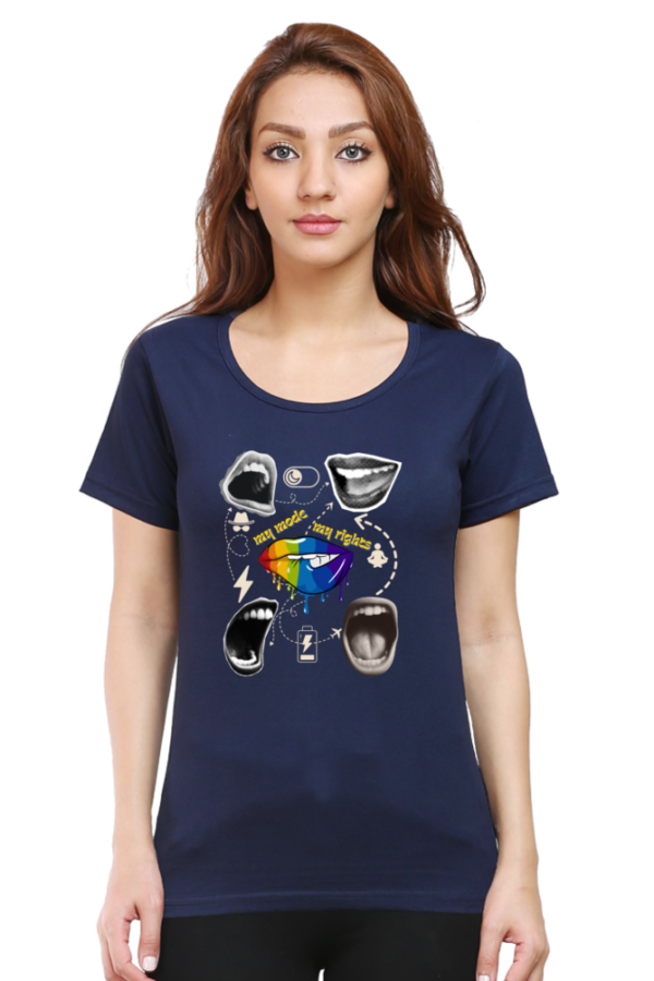 My Mode My Rights Women Half Sleeve T-shirt - Image 10