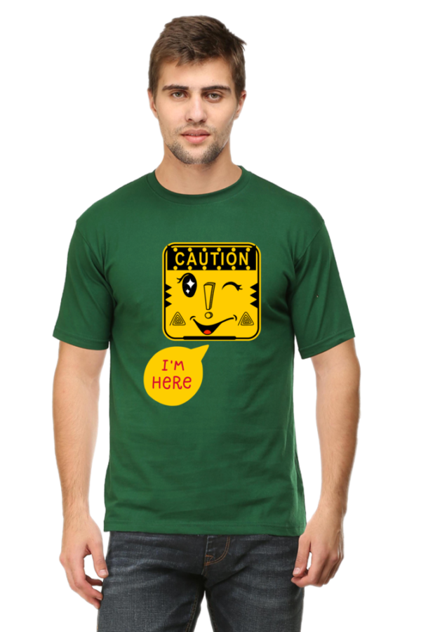 Caution I am Here Men Half Sleeve T-shirt - Image 7