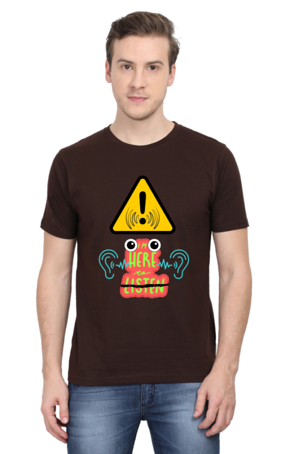 Here to Listen Men Half Sleeve T-shirt - Image 5