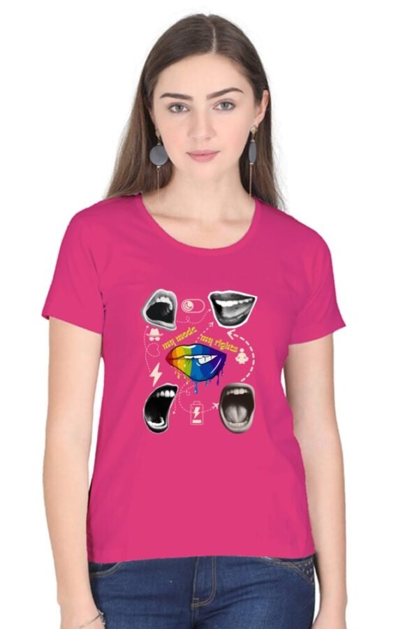 My Mode My Rights Women Half Sleeve T-shirt - Image 12
