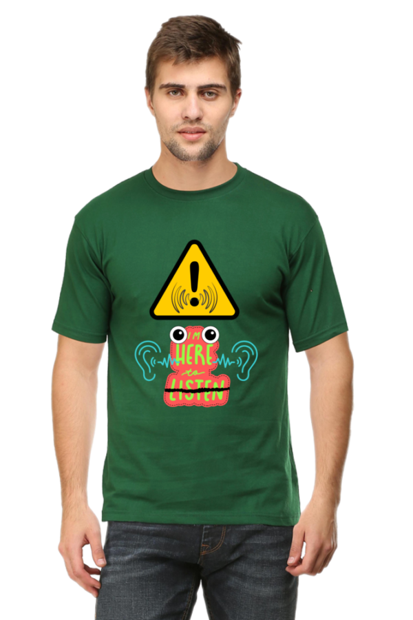 Here to Listen Men Half Sleeve T-shirt - Image 8