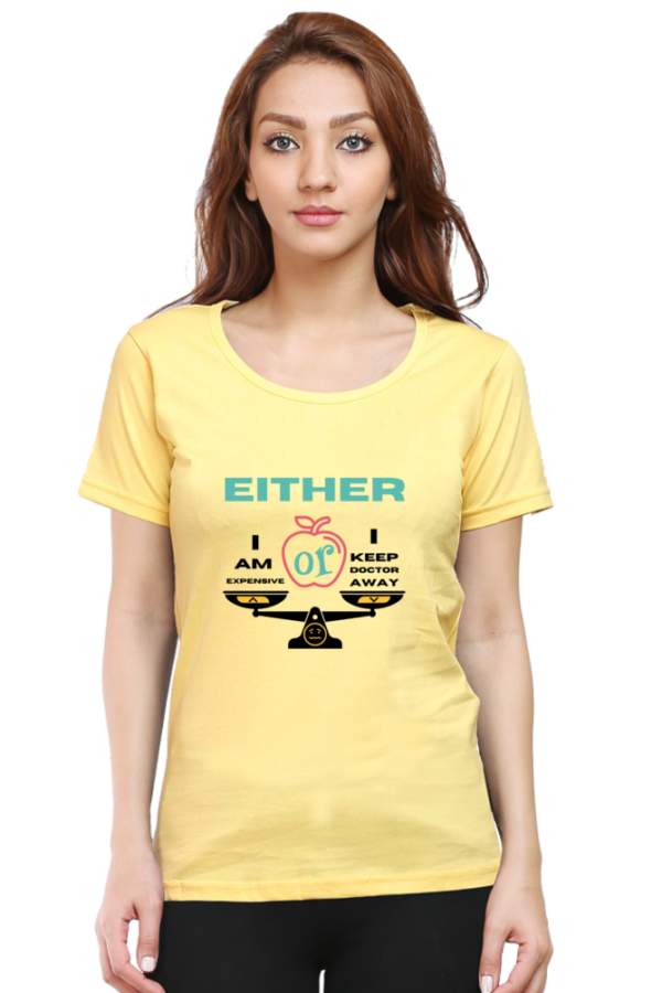 Apple or Doctor Women Half Sleeve T-shirt - Image 9