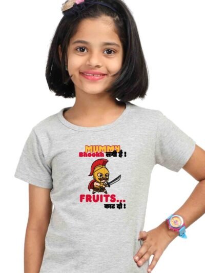 Give Me Fruits Girls T-shirt - Grey Melange, 36-47M
