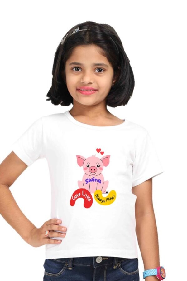 Cute Pig Girls T-shirt - Image 6