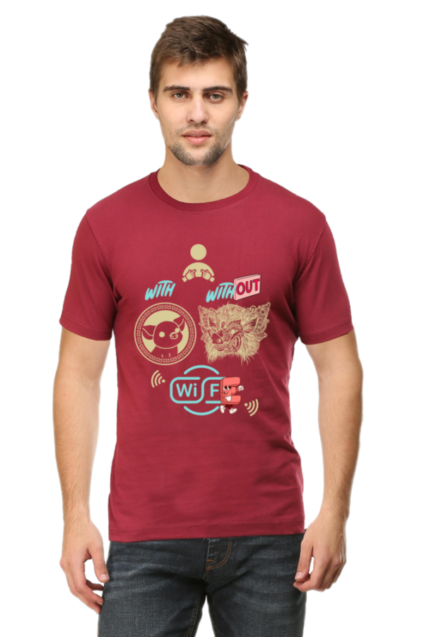 Without Wife Men Halfsleeve T-shirt - Image 8