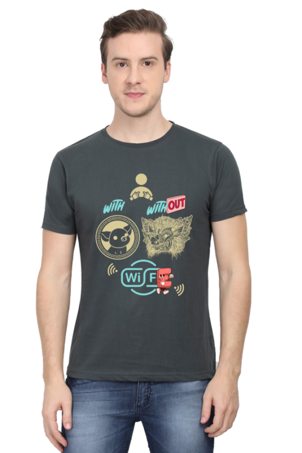 Without Wife Men Halfsleeve T-shirt - Image 12