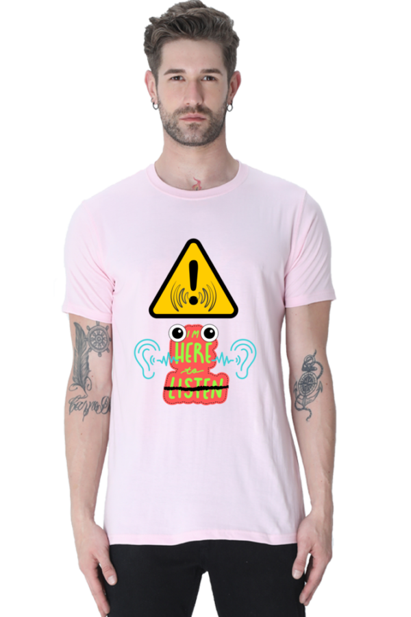 Here to Listen Men Half Sleeve T-shirt - Image 13