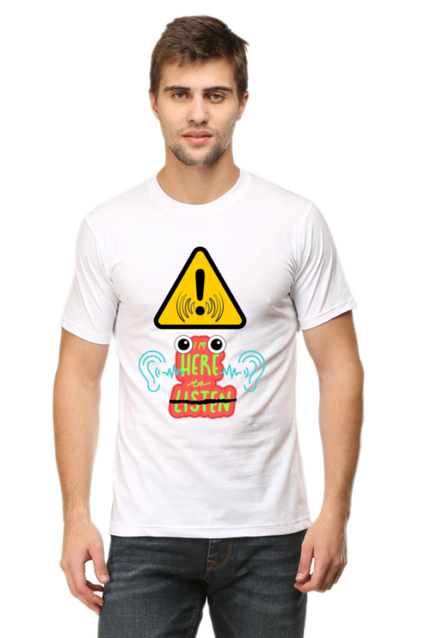 Here to Listen Men Half Sleeve T-shirt - Image 12