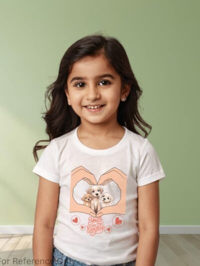 Cute Loving Pups Girls T-shirt