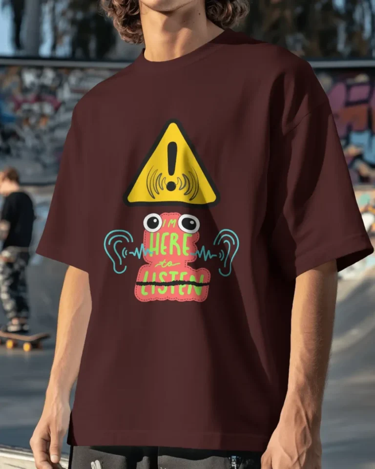 Here to Listen Men Half Sleeve T-shirt