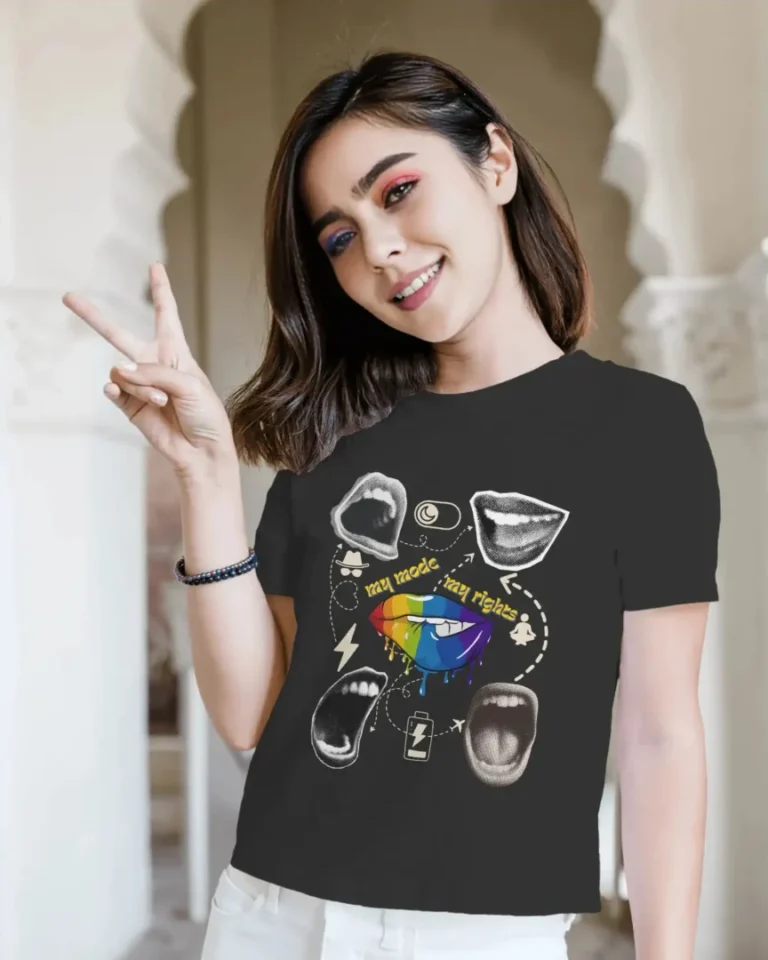My Mode My Rights Women Half Sleeve T-shirt