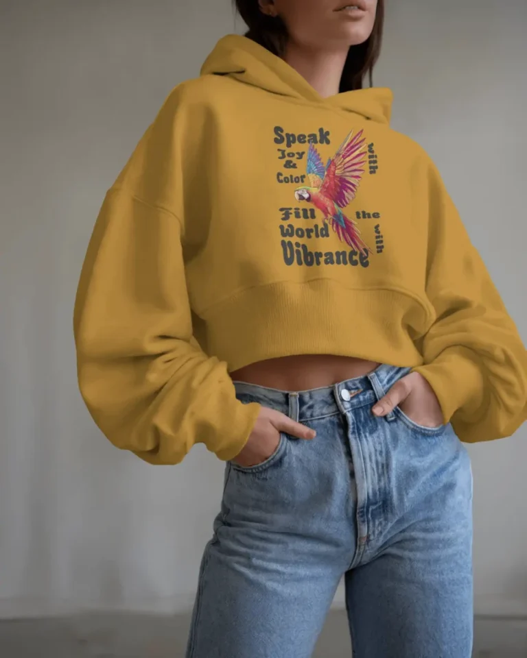 Parrot Vibrance Women Cropped Hoody