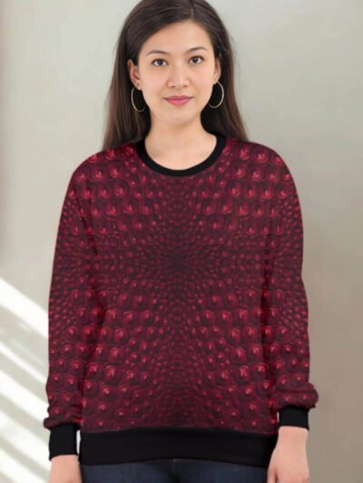 Reptile Skin Camouflage Red Sweatshirt