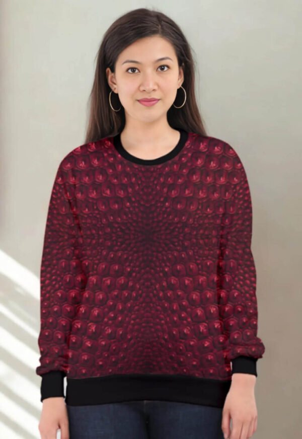 Reptile Skin Camouflage Red Sweatshirt
