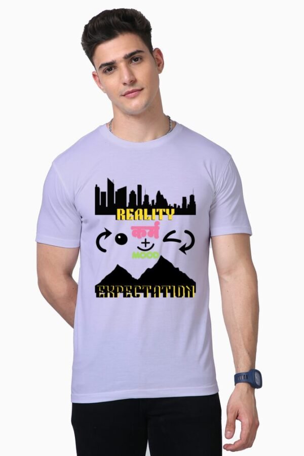 Cycle of Mood Plus Karma Unisex Half Sleeve T-shirt - Image 4