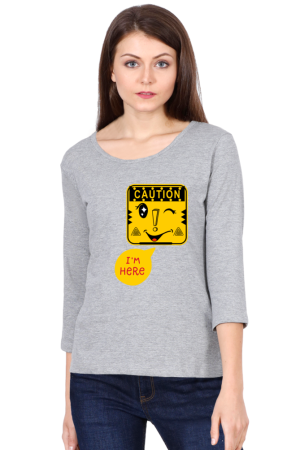 I am Here Women Semi Full Sleeve t-shirt - Image 5