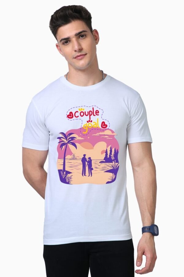 Couple Goals Unisex Half Sleeve T-shirt - Image 7
