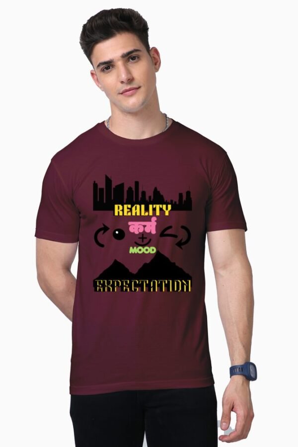 Cycle of Mood Plus Karma Unisex Half Sleeve T-shirt - Image 5