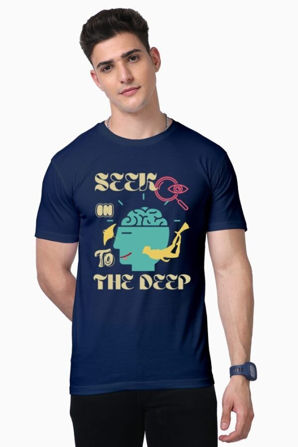 Seek Deep Unisex Half Sleeve T-shirt - Image 4