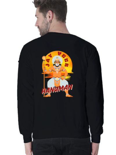 Jay Veer Hanuman Unisex Sweatshirt - Black, S